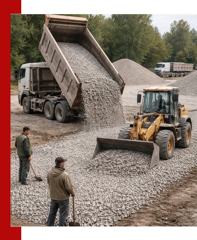 Купить гравийный щебень фракция 20-40 в Лиски с доставкой