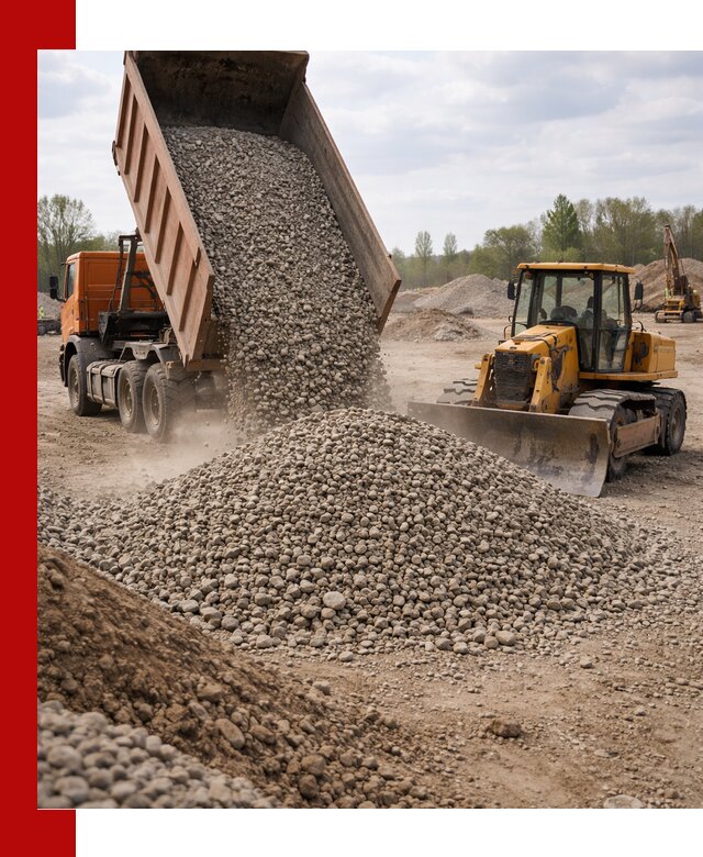 Доставка гравийного щебня фракции 40-70 в Лиски