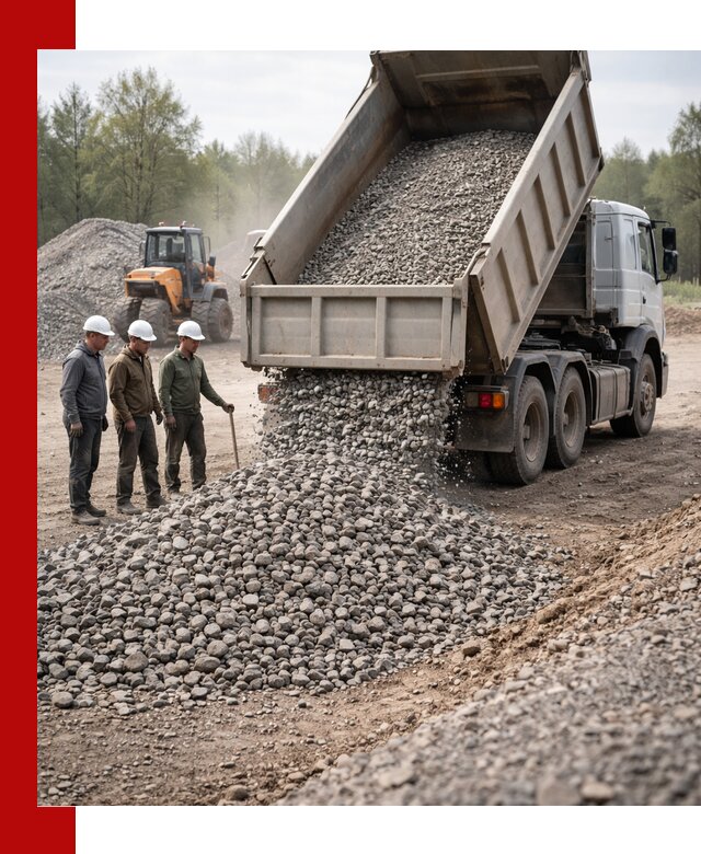 Доставка гравийного щебня фракции 70-120 в Лиски