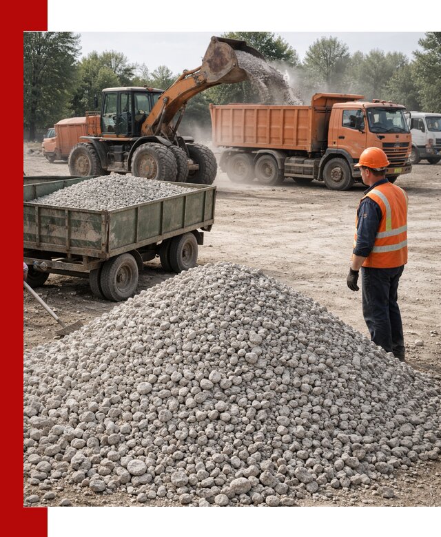 Доставка известнякового щебня фракция 20–40 в Лиски