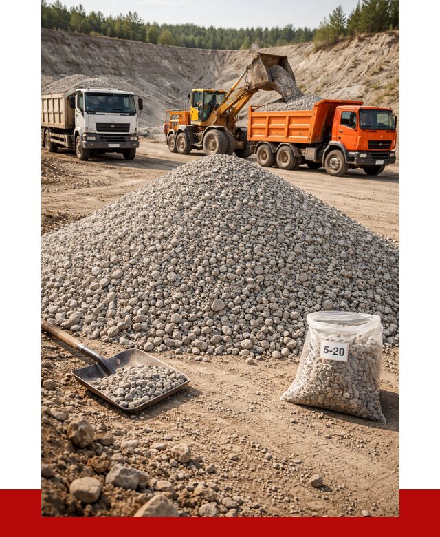 Доломитовый щебень фр. 5-20 в Лиски от 4595 р. | ПРОНЕРУДЛск