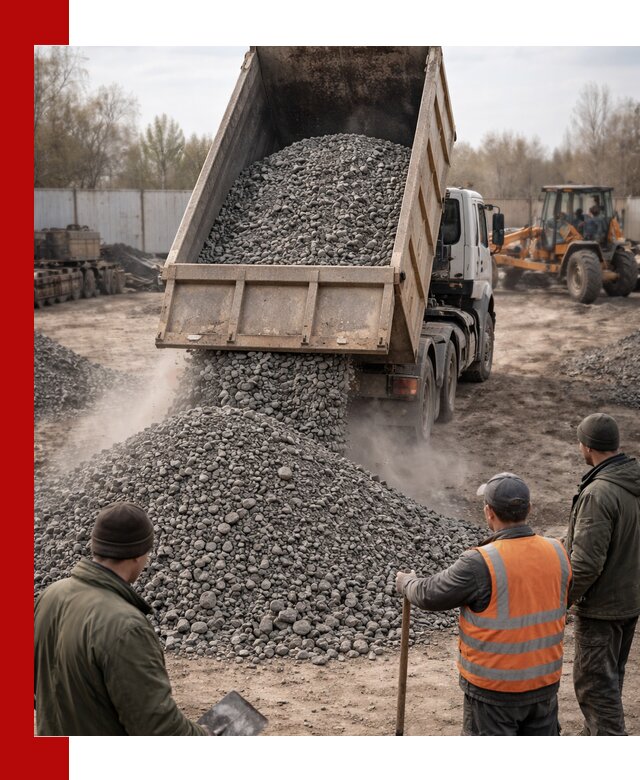 Доставка шлакового щебня в удобные сроки по выгодной цене в Лиски