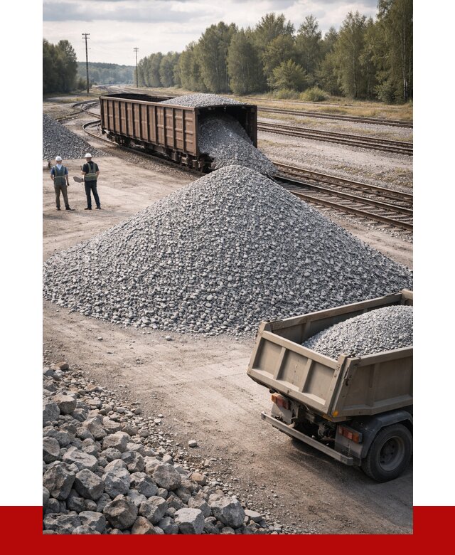 Железнодорожный щебень 20-60 в Лиски от 1860 р. | ПРОНЕРУДЛск
