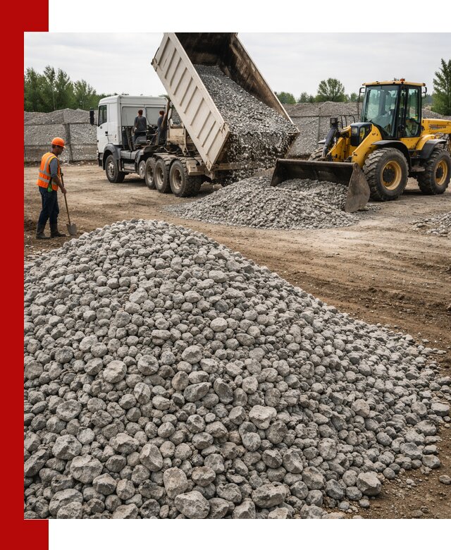 Доставка бетонного щебня фракции 40-70 в Лиски