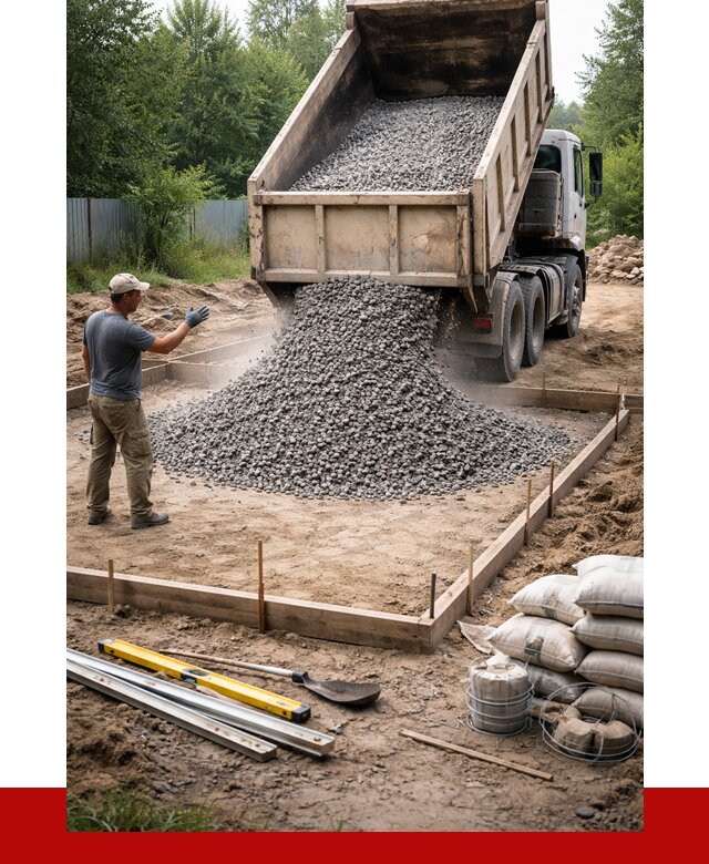 Купить щебень для фундамента в Лиски от 4923 р. | ПРОНЕРУДЛск