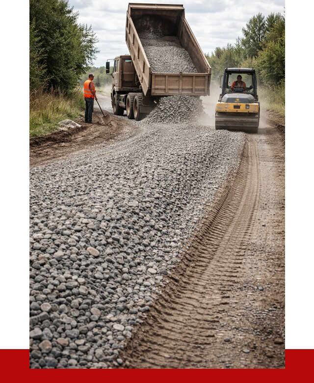 Щебень для отсыпки дороги в Лиски от 2954 р. ПРОНЕРУДЛск