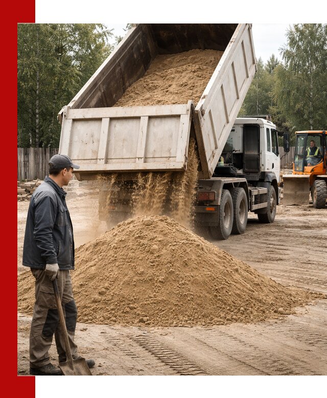Доставка и продажа песка с разгрузкой в Лиски