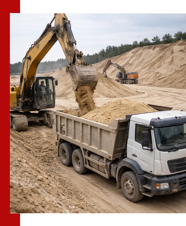 Доставка карьерного песка с самосвалами и разгрузкой в Лиски