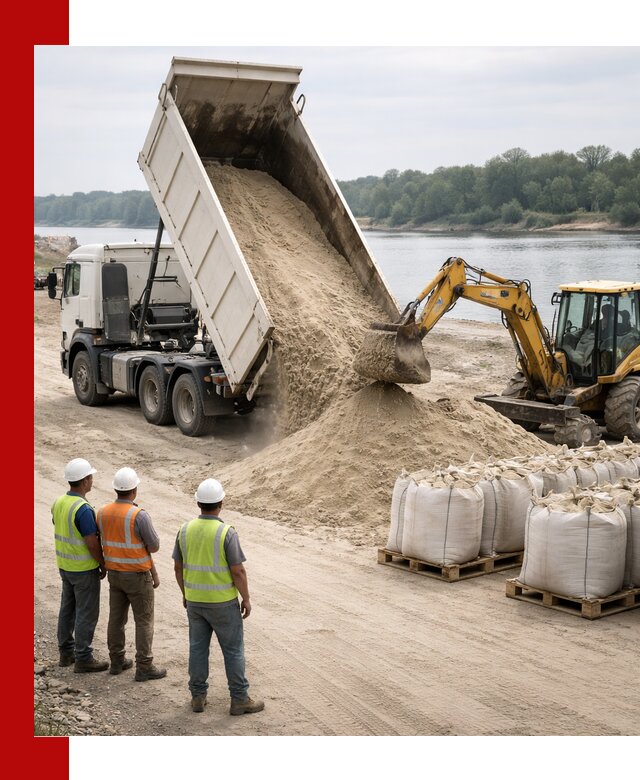 Доставка речного песка в Лиски самосвалами и погрузкой