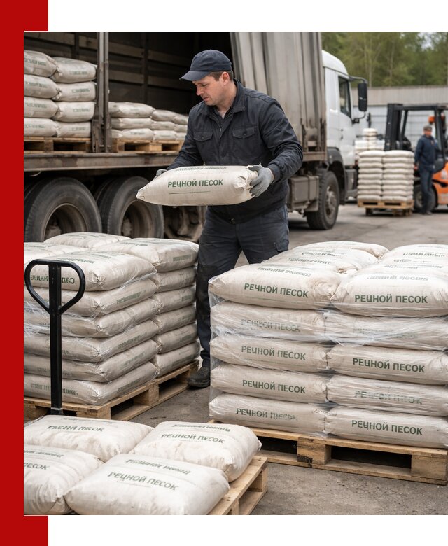 Речной песок в мешках с доставкой в Лиски