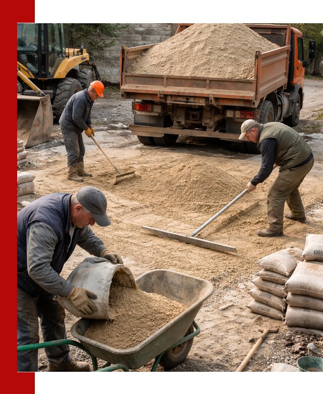 Поставка песка для стяжки в Лиски с быстрой доставкой