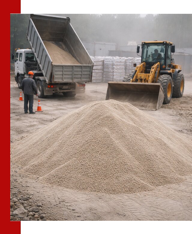 Кварцевый песок фракция 0–8 для стройработ в Лиски