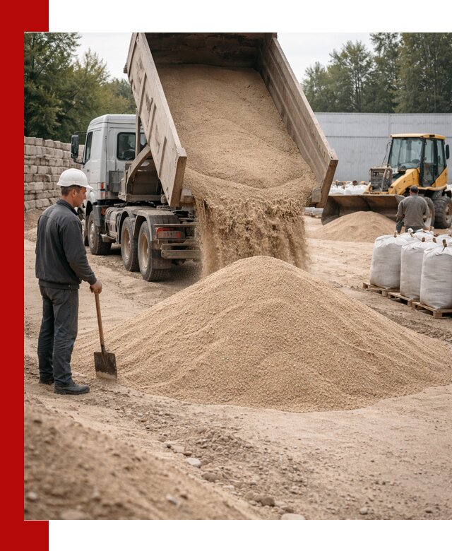 Кварцевый песок фракция 0–3 мм с доставкой в Лиски