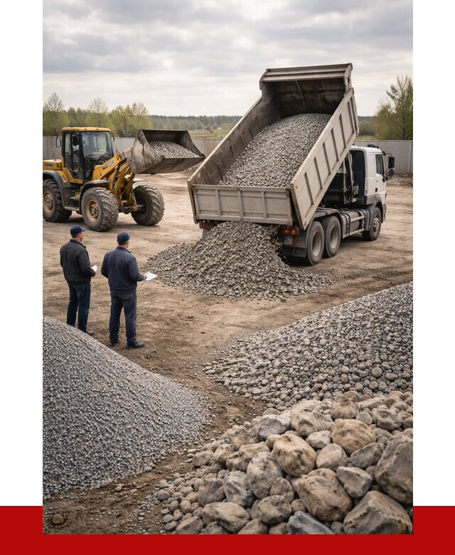 Гравий и камень с доставкой в Лиски от 4595 р. - ПРОНЕРУДЛск