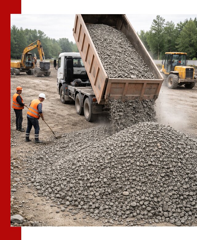 Доставка гравия фракции 40-70 в Лиски оптом и в розницу