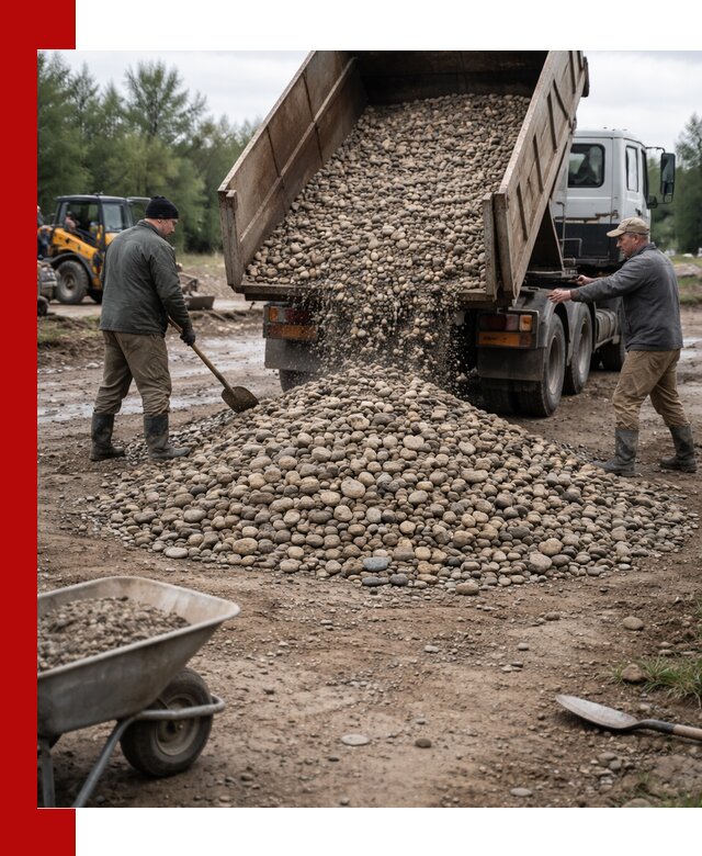 Доставка гальки речной оптом и в розницу в Лиски