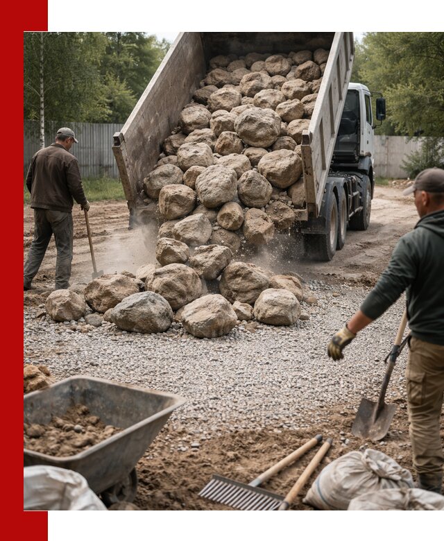 Доставка и укладка булыжника в Лиски