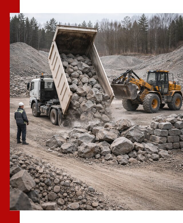 Доставка и продажа бутового гранитного камня в Лиски