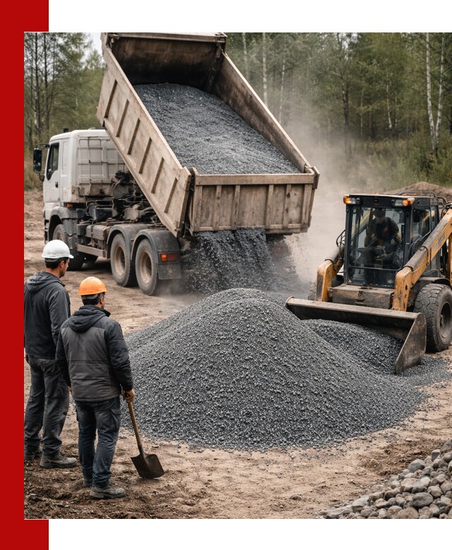 Гранитный отсев 0-5 с доставкой и разгрузкой в Лиски