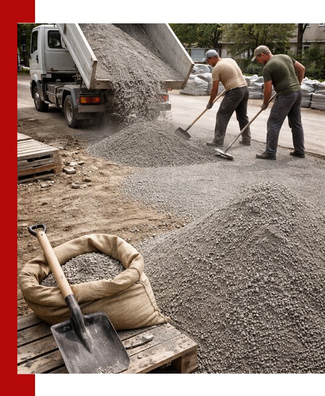 Отсев для тротуарной плитки в Лиски — доставка и укладка