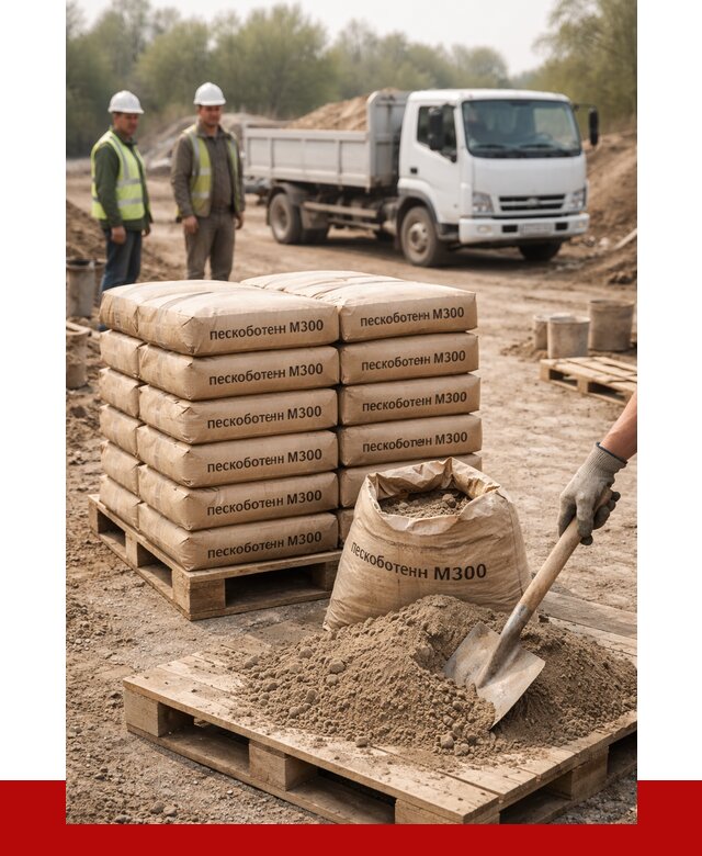 Пескобетон М300 в Лиски с доставкой от 5088 р. за куб | ПРОНЕРУДЛск