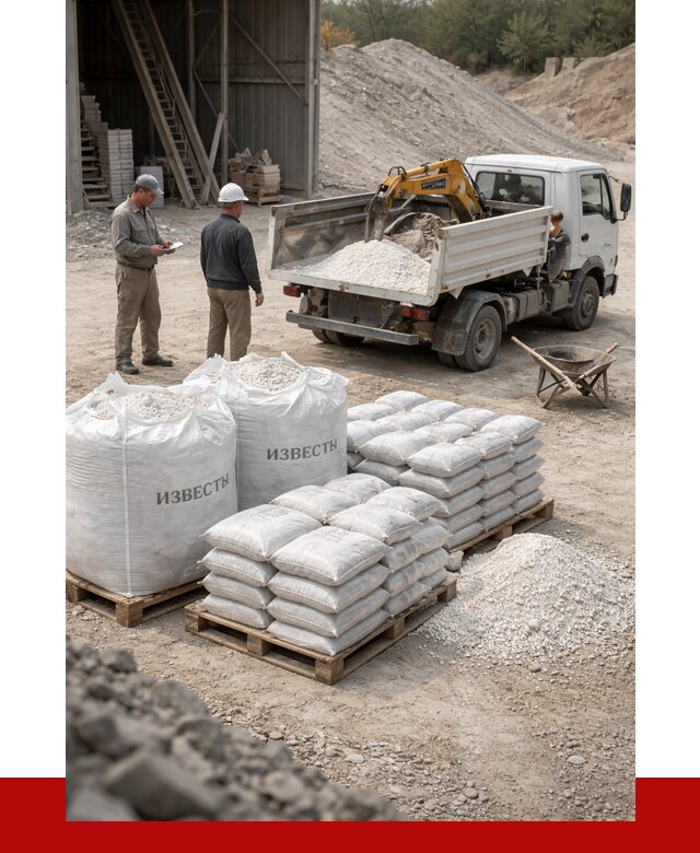 Известь строительная в Лиски с доставкой от 4595 р. | ПРОНЕРУДЛск