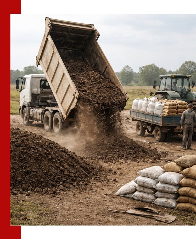 Доставка грунта и удобрений оптом в Лиски для сельхоз и строительства