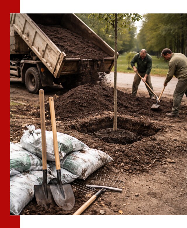 Грунт для посадки деревьев в Лиски — доставка и подготовка почвы