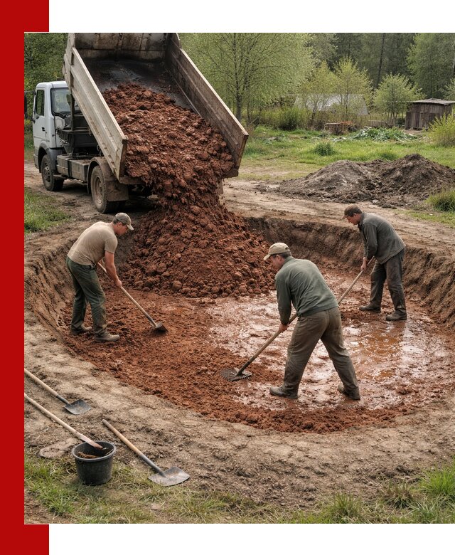 Купить качественную глину для пруда в Лиски