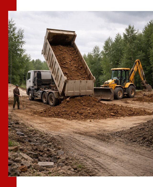Доставка суглинка самосвалами в Лиски подсыпка и планировка