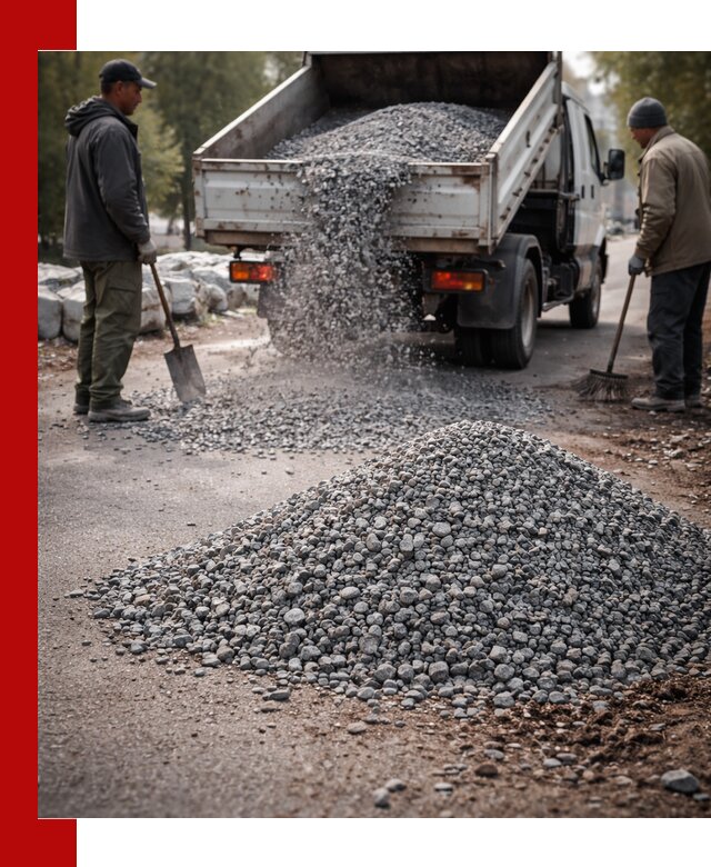 Гранитная крошка для посыпки дорог и тротуаров в Лиски