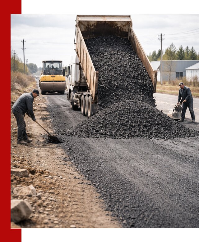 Асфальтовая крошка для дорог в Лиски — поставка и доставка