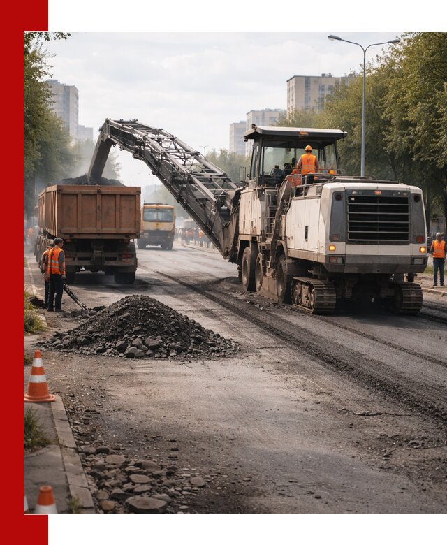 Фрезерованный асфальт в Лиски — удаление и вывоз старого покрытия