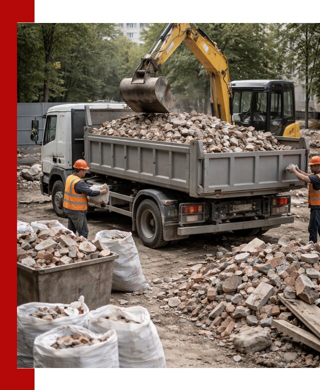 Вывоз строительного мусора в Лиски с самосвалами и контейнерами