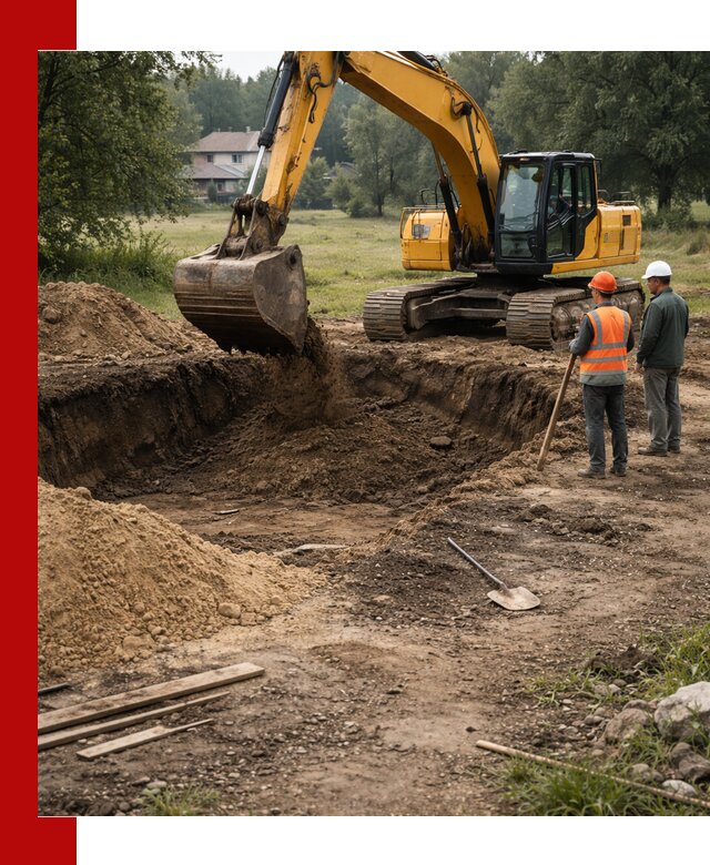 Рытье котлована под фундамент в Лиски (быстро и недорого)